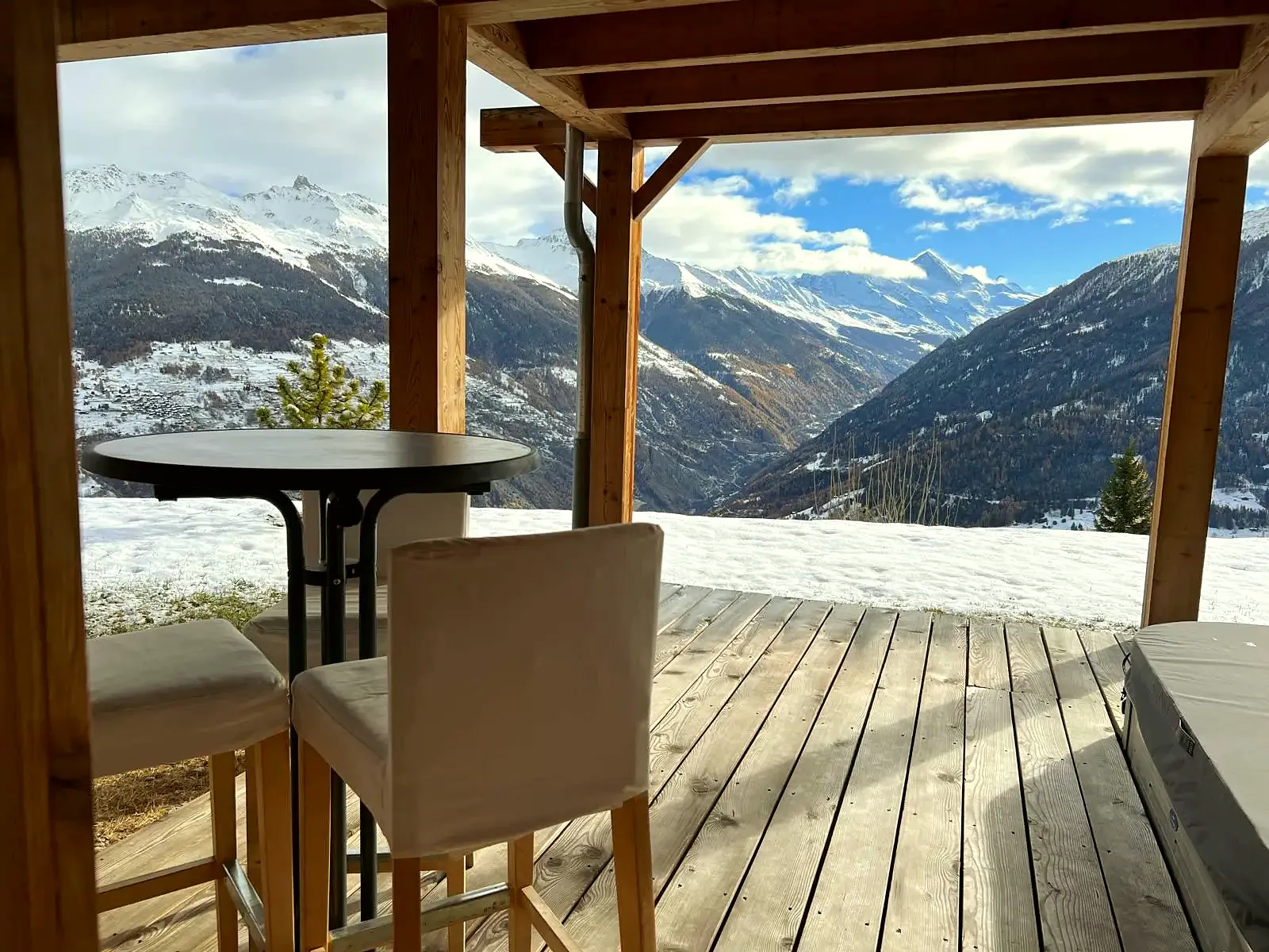 Terrasse en hiver